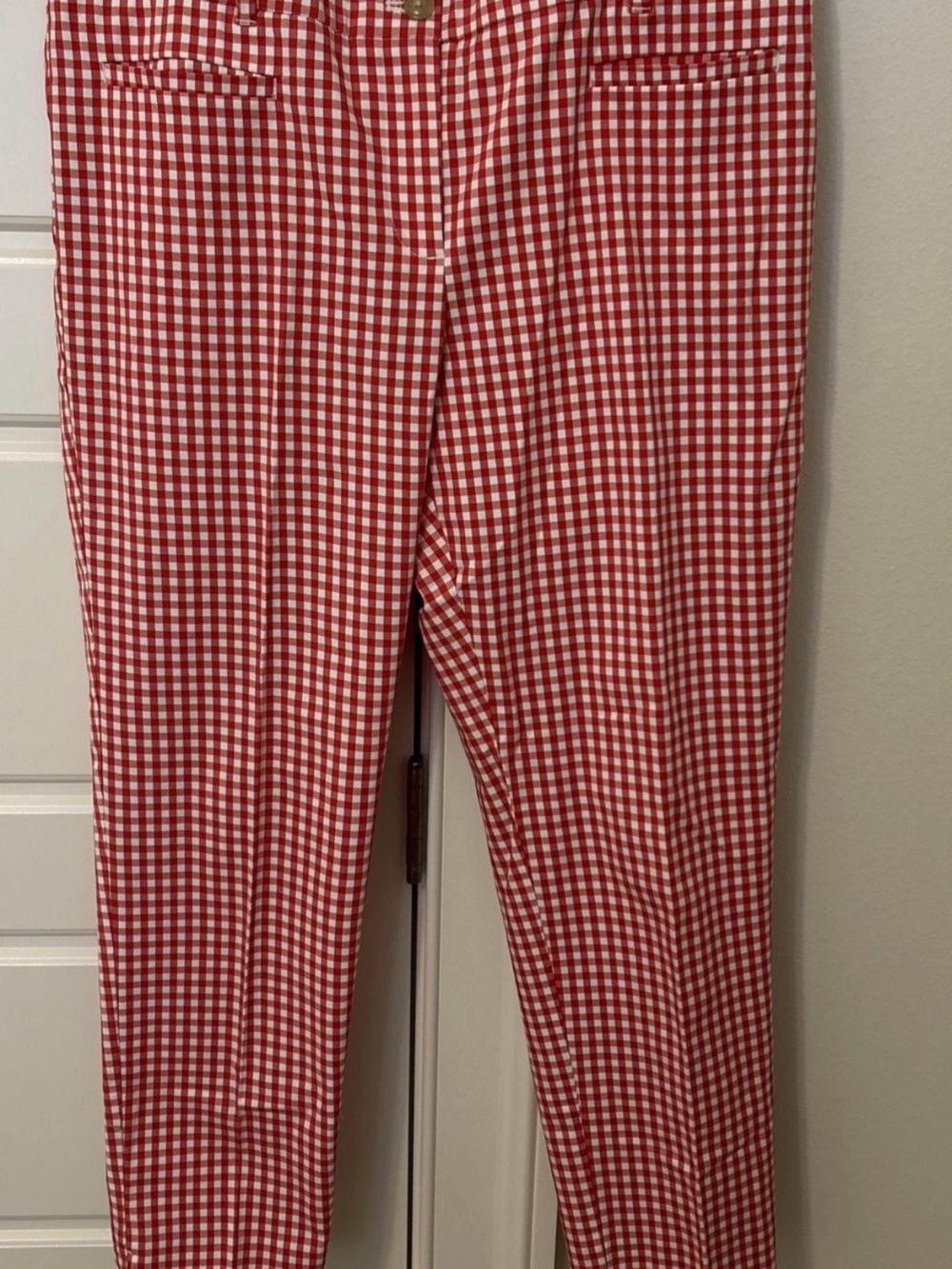 Ann Taylor Red & White ankle pants